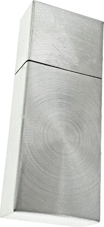Carcasa pentru memorie USB din metal si plastic in interior cu capac argintie 