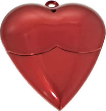 Carcasa pentru memorie USB figurina inima din plastic rosie 