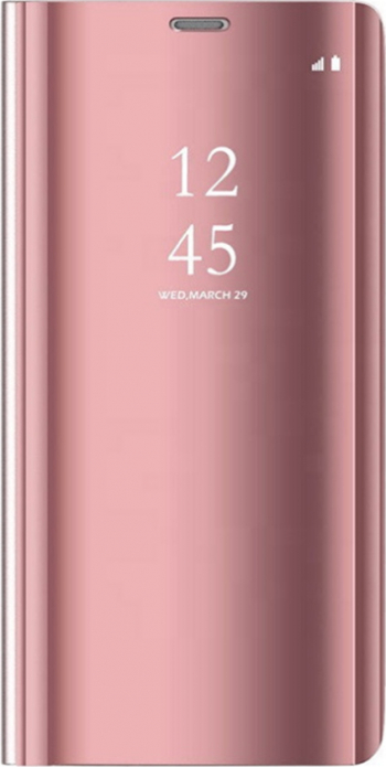 Husa de protectie high quality Clear View flip cover pentru Huawei Mate 30 Lite si Nova 5i Pro Roz BBL2299