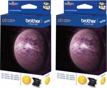 Set Cartus cerneala Brother Original 2x LC1220Y Galben 600 pagini 