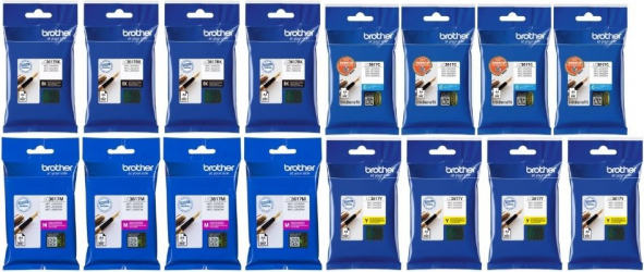Set Cartus cerneala Brother Original 4x LC3617BK Negru 4x LC3617C Cyan 4x LC3617M Magenta 4x LC3617Y Galben 8800 pagini 