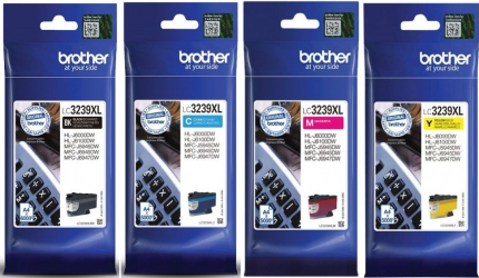 Set Cartus cerneala Brother Original LC3239XLBK Negru LC3239XLC Cyan LC3239XLM Magenta LC3239XLY Galben 21000 pagini 
