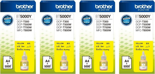 Set Flacon cerneala Brother Original 4x BT5000Y Galben 20000 pagini 