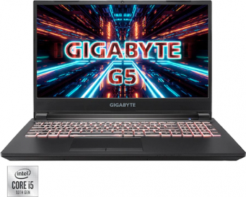 Laptop Gaming Gigabyte G5 Intel Core (10th Gen) i5-10500H 512GB SSD 16GB NVIDIA Geforce RTX 3060 6GB FullHD T.Ilum. RGB Negru