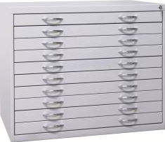 Dulap metalic pentru Desene Harti A1 cu 10 sertare 1000x730x795 mm EXTRA 