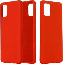 Husa Samsung A02S silicon cu interior de catifea Rosu 