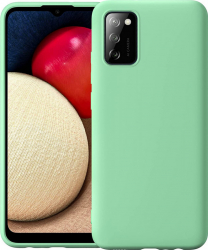 Husa Samsung A02S silicon cu interior de catifea Verde 
