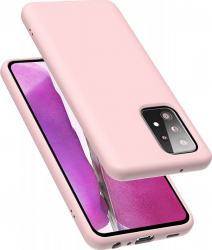 Husa Samsung A32 5G silicon cu interior de catifea Roz 
