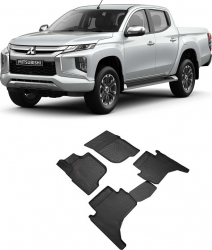SET COVORASE AUTO CAUCIUC FIT MITSUBISHI L200 3D 2015-2019 - 5 PCS 
