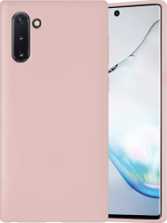 Husa compatibila cu Samsung Galaxy Note 10 ultra slim silicon Dusty Roz cu interior de catifea 
