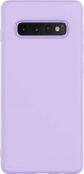 Husa compatibila cu Samsung Galaxy S10 Plus ultra slim silicon Mov Deschis cu interior de catifea protectie camera PlanetPhone 