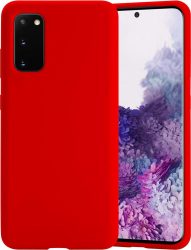 Husa protectie compatibila cu Samsung Galaxy S20 ultra slim silicon Rosu cu interior de catifea protectie camera PlanetPhone 