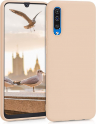 Husa Samsung Galaxy A50 ultra slim silicon Dusty Roz cu interior de catifea protectie camera