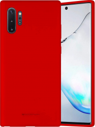 Husa Samsung Galaxy Note 10 Plus ultra slim silicon Rosu cu interior de catifea 
