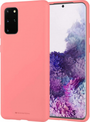Husa Samsung Galaxy S20 Plus ultra slim silicon Roz cu interior de catifea protectie camera 