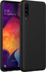 Husa slim compatibila cu Samsung Galaxy A50 ultra slim silicon Negru cu interior de catifea protectie camera PlanetPhone 