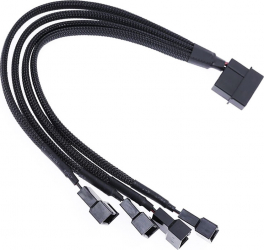 Cablu adaptor spliter de la pata 4 pini la 4 ventilatoare 2/4 pini carcasa 25cm