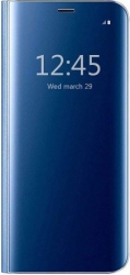 Husa de protectie Clear View pentru Huawei P20 Lite flip cover Albastru SHO2629