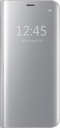 Husa de protectie Clear View pentru Huawei P20 Lite flip cover Silver SHO2626 