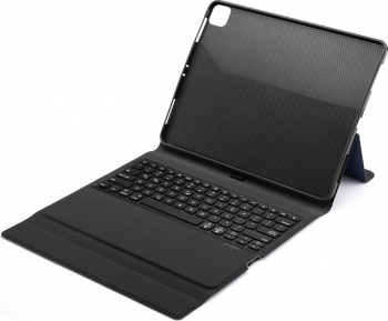 Husa carcasa HOPE R cu tastatura LED Bluetooth Wireless pentru iPad 12.9 2018 si 2020 piele ecologica albastra 