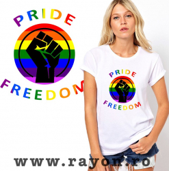 Tricou Personalizat Bumbac- LGBT Pride and Freedom 