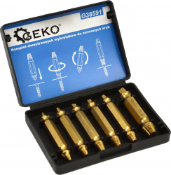 Set 6 extractoare HSS4341 cu doua capete pentru suruburi rupte Geko G38591 