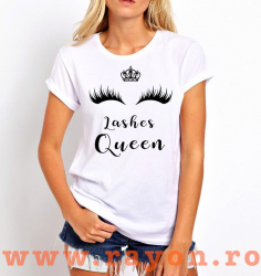 Tricou Personalizat Dama Bumbac - Lashes Queen 