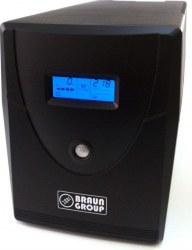 UPS Braun Group 1500VA/1050W Sinusoidal LCD cu AVR 4 prize Shucko 1 port USB + 1 port RS232 