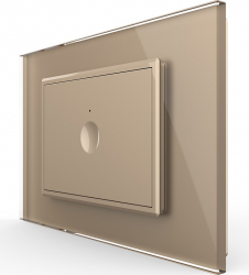 Intrerupator simplu Livolo touch rama din sticla standard Italian Auriu 