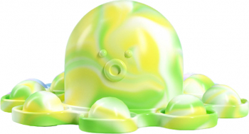 Jucarie Caracatita Reversibila Zenuk and reg - POP IT Breloc Fidget Toy Verde/Multicolor 