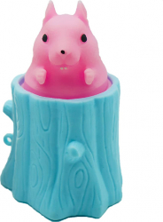 Jucarie Interactiva Senzoriala Zenuk and reg - Fidget Toy Veverita Squishy Antistres Roz 