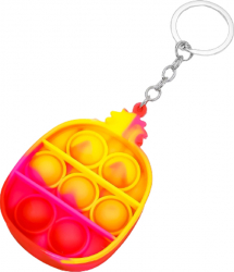 Jucarie Mini Pop It Zenuk and reg - Ananas Breloc Sensory Fidget Toy Antistres 5-7cm Multicolor 