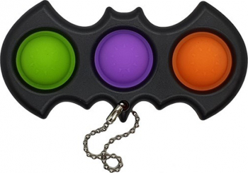 Jucarie POP IT Dimple Batman Zenuk and reg - Fidget Toy Senzoriala Antistres Breloc Negru 