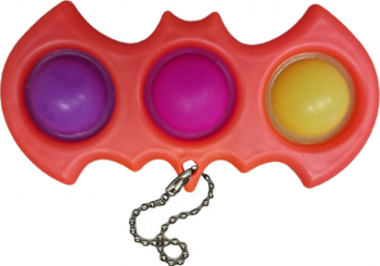 Jucarie POP IT Dimple Batman Zenuk and reg - Fidget Toy Senzoriala Antistres Breloc Portocaliu 