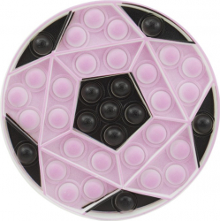 Jucarie Pop It Zenuk and reg - Minge de Fotbal Sensory Fidget Toy Antistres Roz 
