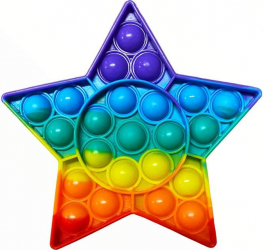 Jucarie Pop It Zenuk and reg - Sensory Fidget Toy Antistres Forma Stea Multicolor 