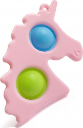 Jucarie Pop It Zenuk and reg - Sensory Fidget Toy Antistres Forma Unicorn 2 Bule Breloc Roz 