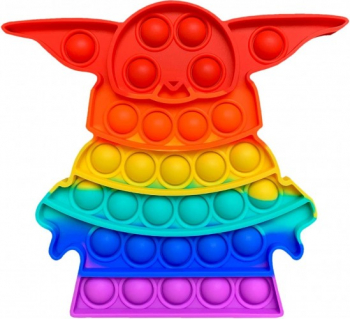 Jucarie Pop It Zenuk and reg - Sensory Fidget Toy Antistres Forma Yoda Multicolor 