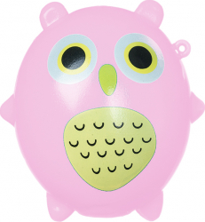 Jucarie Senzoriala Animalut Squishy Zenuk and reg - Antistres Fidget Toys Forma Bufnita Roz