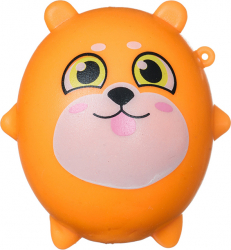 Jucarie Senzoriala Animalut Squishy Zenuk and reg - Antistres Fidget Toys Forma Caine Portocaliu 