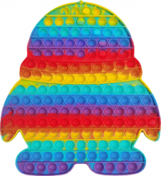 Jucarie Senzoriala Antistres Zenuk and reg - Fidget Toy Pop It Now XXL Forma Pinguin Multicolor 