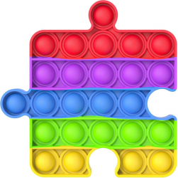 Jucarie Senzoriala Antistres Zenuk and reg - Pop It Forma Puzzle Antistres Multicolor 