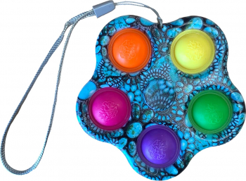 Jucarie Senzoriala Zenuk and reg - Dimple Sensory Fidget Antisres Albastru/Multicolor 