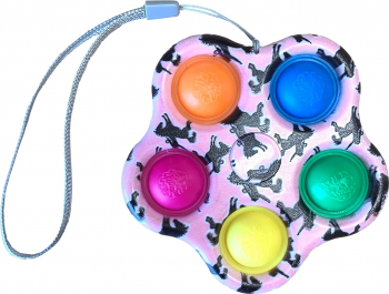 Jucarie Senzoriala Zenuk and reg - Dimple Sensory Fidget Antisres Roz/Multicolor 