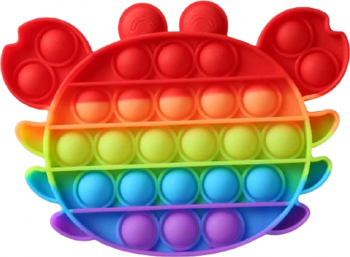 Jucarie senzoriala Zenuk and reg - Pop It Silicon Antistres Forma Rac Multicolor 