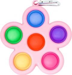 Jucarie Senzoriala Zenuk and reg - Simple Dimple Fidget Toy Breloc Antistres 6 Bule Roz 