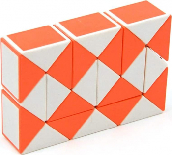 Jucarie Senzoriala Zenuk and reg - Snake Magic Cube Antistes Portocaliu/Alb 