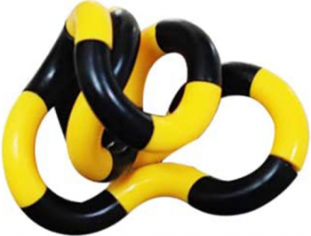Jucarie Tangle 2 culori Zenuk and reg - Fidget Toy Anti-stres Senzoriala Galben/Negru 