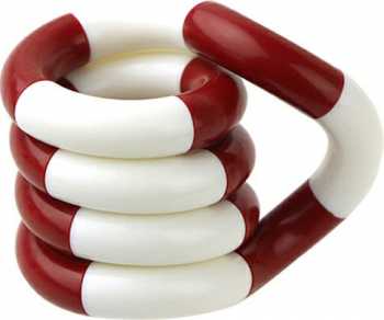 Jucarie Tangle Zenuk and reg - Fidget Toy Senzoriala Antistres Rosu/Alb 