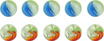 Set 10 Bile Marble Zenuk and reg pentru Pop It - Antistres Fidget Toys 15mm Multicolor 